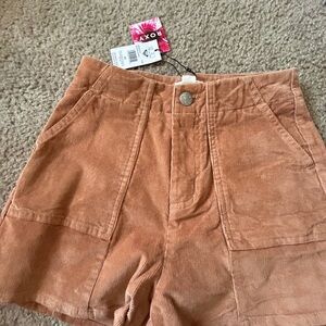 Roxy Women's High Waist Corduroy Shorts in Tan